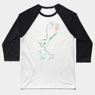 Cute Bunny Rabbit Baseball T-Shirt